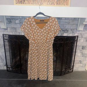 Burnt Orange Floral Dress